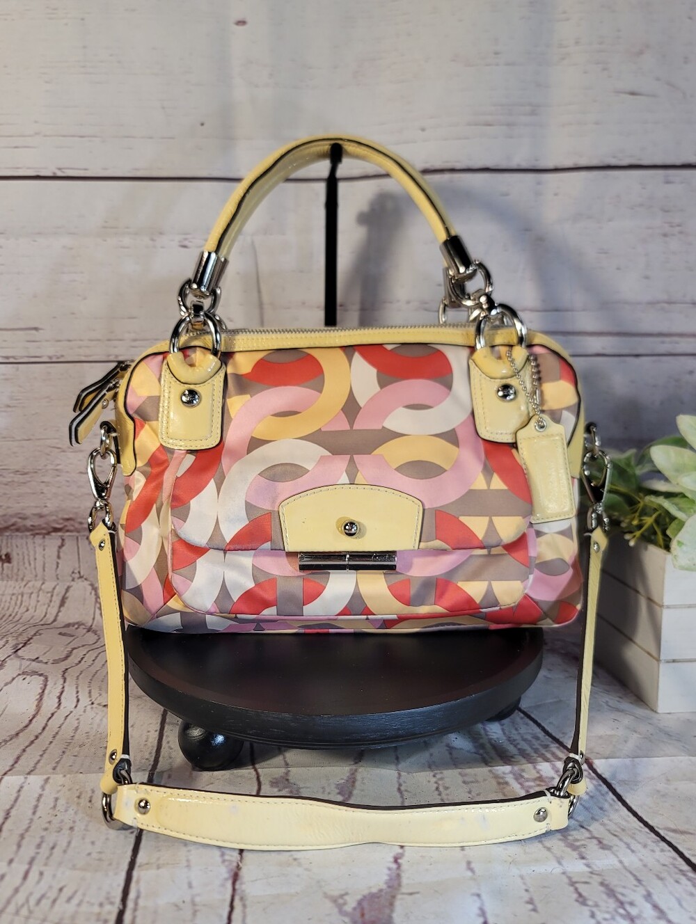 Coach Ashley Optic Art Print Satchel / Crossbody (Style No. F22744)